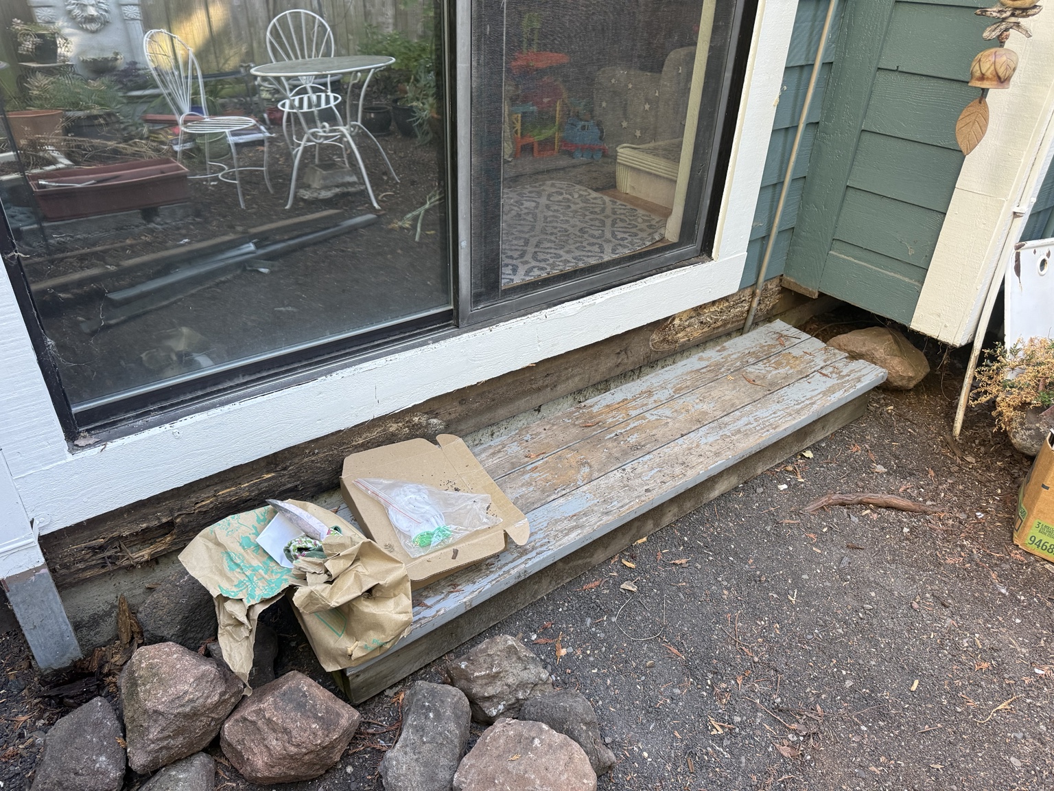 Existing walkway and project area